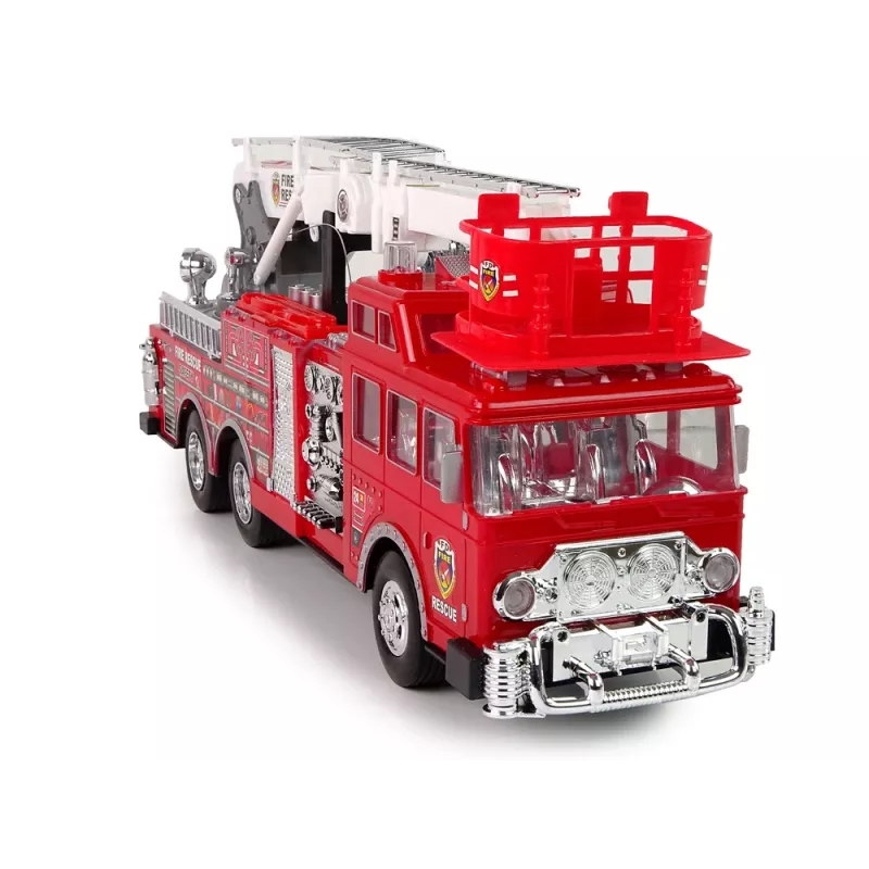 LEAN TOYS Ugunsdzēsēju stacija ar tālvadību, gāzes pedāli, bremzi un skaņu
