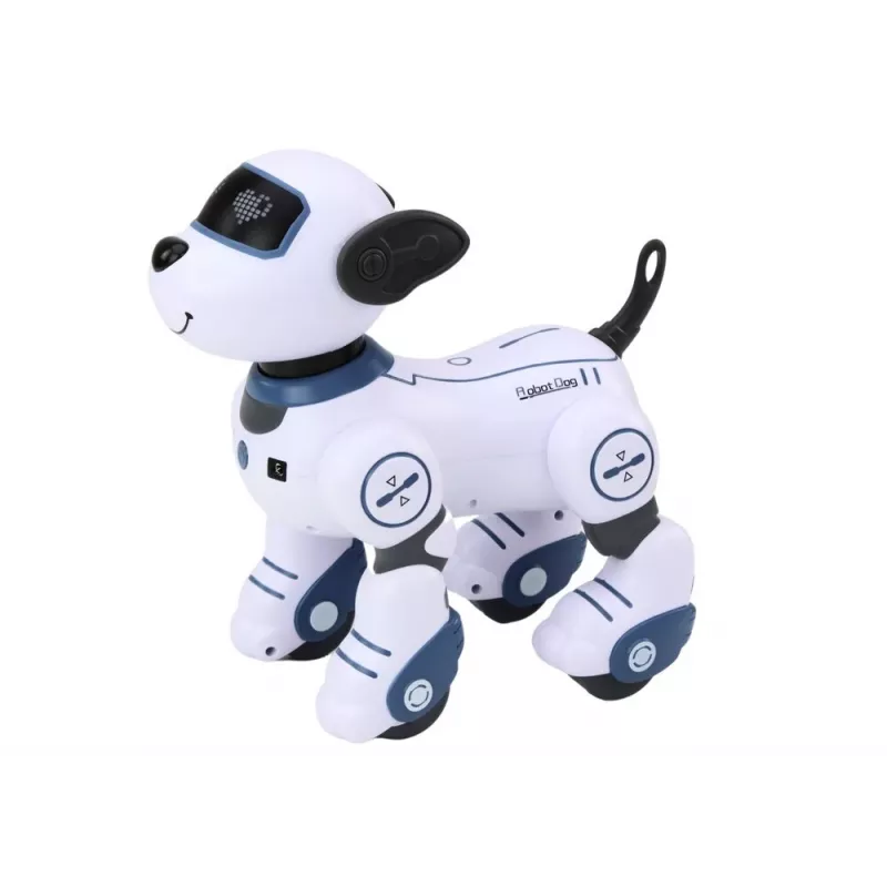 LEAN TOYS tālvadības interaktīvs robots suns – dejojošs, dziedošs, programmējamas komandas, zils | DistriNode SA
