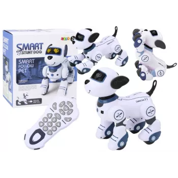 LEAN TOYS tālvadības interaktīvs robots suns – dejojošs, dziedošs, programmējamas komandas, zils | DistriNode SA