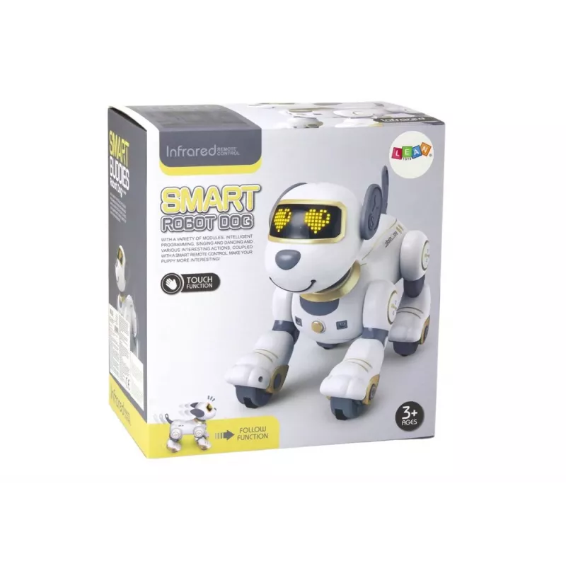 LEAN TOYS tālvadības interaktīvais robotu suns – zeltains, dejojošs, programmējams, uzlādējams