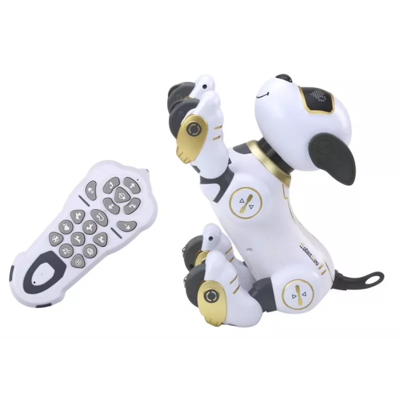 LEAN TOYS tālvadības interaktīvais robotu suns – zeltains, dejojošs, programmējams, uzlādējams