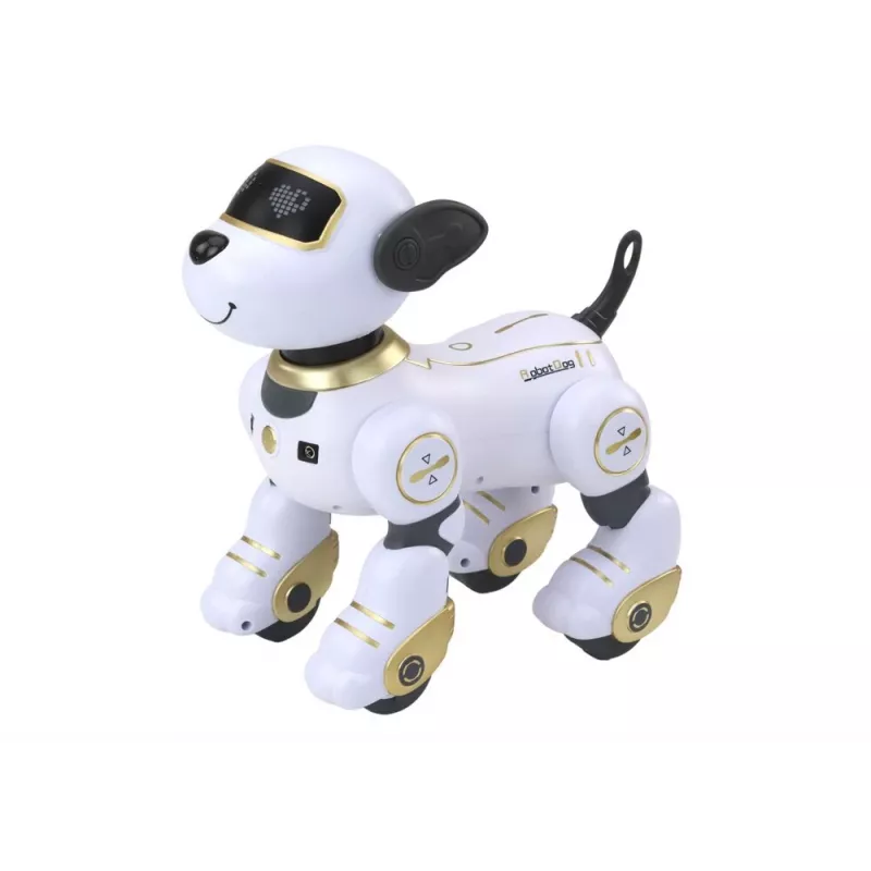 LEAN TOYS tālvadības interaktīvais robotu suns – zeltains, dejojošs, programmējams, uzlādējams