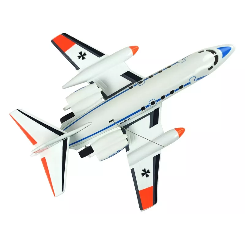 LEAN TOYS Ar tālvadību vadāms pasažieru lidaparāts ar LED gaismām 40 MHz pilots