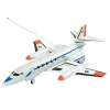 LEAN TOYS Ar tālvadību vadāms pasažieru lidaparāts ar LED gaismām 40 MHz pilots