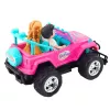 LEAN TOYS Ar tālvadību vadāma bezceļu automašīna ar lellēm, rozā, 1:16