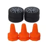 LEAN TOYS Ar vadību vadāma sporta automašīna R/C 1:24 Melna ar maināmiem riteņiem
