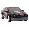LEAN TOYS Ar vadību vadāma sporta automašīna R/C 1:24 Melna ar maināmiem riteņiem