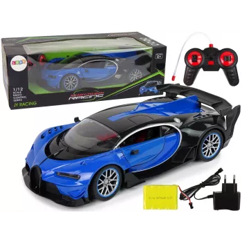 LEAN TOYS Sporta automašīna ar tālvadību, LED priekšējie lukturi un R/C tālvadības pults