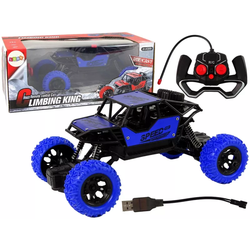 LEAN TOYS Remote Controlled Terrain Car R/C 1:18 Blue