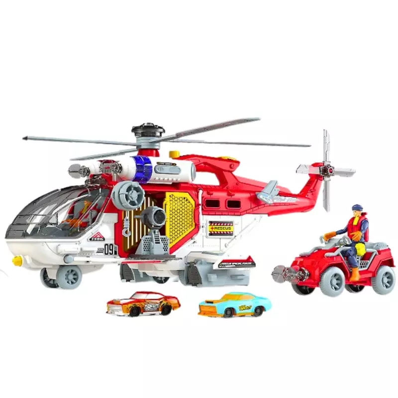 LEAN TOYS glābšanas helikoptera daudzfunkciju piederumu gaismas skaņas komplekts