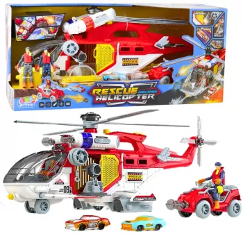 LEAN TOYS glābšanas helikoptera daudzfunkciju piederumu gaismas skaņas komplekts