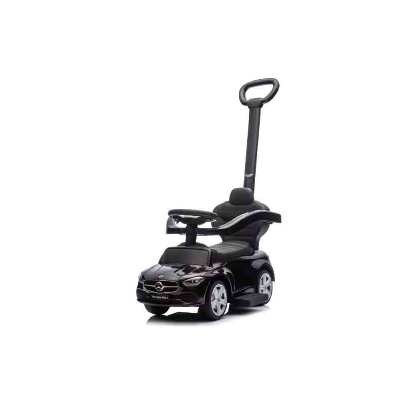 LEAN TOYS Braucamrīks ar stūmēju Mercedes 3in1 Melns