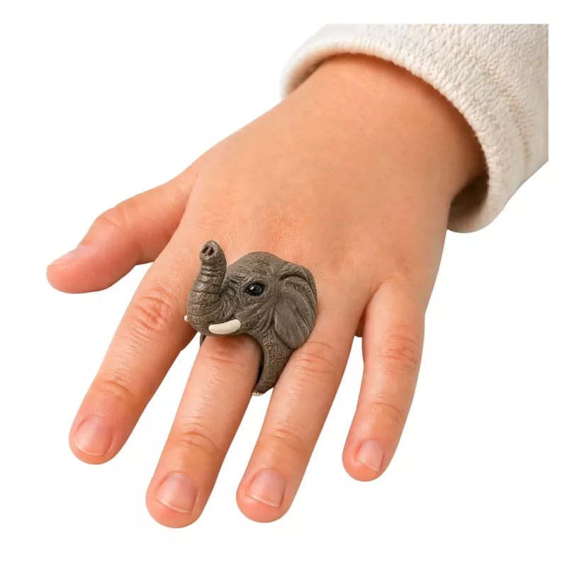 LEAN TOYS Ring on Hand Educational Animals Elephant