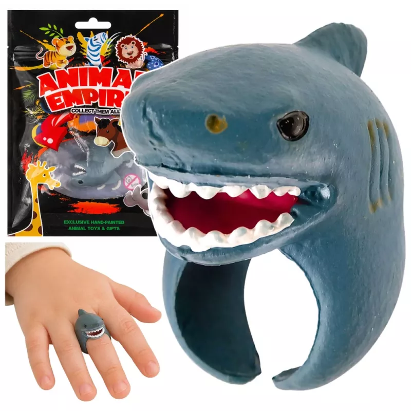 LEAN TOYS Ring on Hand Educational Animals Shark
