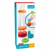 LEAN TOYS Rotējošā piramīdas torņa šķirotājs Varavīksnes puzle 36cm 6 gab.