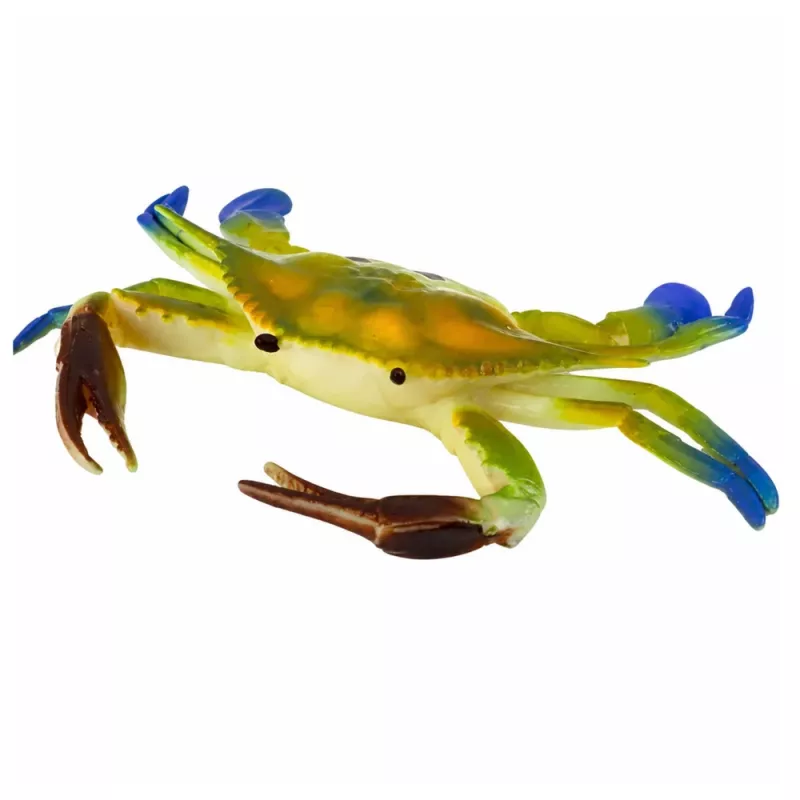 LEAN TOYS Gumijas krabja figūriņa, staipīgs, reālistisks jūras dzīvnieks, 19 cm