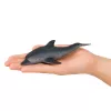 LEAN TOYS Gumijas jūras delfīna figūriņa, mīksta, reālistiska TPR, tumši pelēka, 17,5 cm