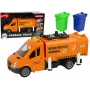 LEAN TOYS Atkritumu mašīna ar berzes piedziņu un skaņas efektiem oranža