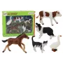 LEAN TOYS Lauku dzīvnieku figūru komplekts 5 gab. Zirgs Govs Kaķis Zoss Suns