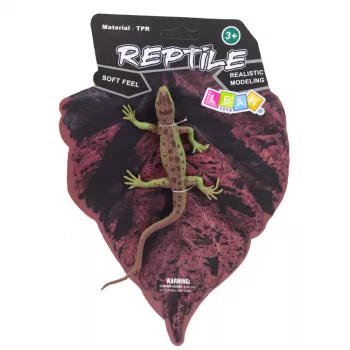 LEAN TOYS Smilšu ķirzaka gumijas figūra, staipīga, reālistiska, 15 cm