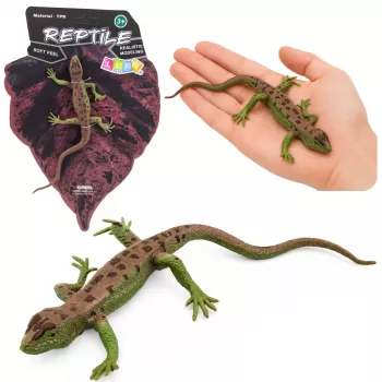 LEAN TOYS Smilšu ķirzaka gumijas figūra, staipīga, reālistiska, 15 cm