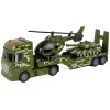 LEAN TOYS Komplekts Militārā tvertne Berzes piedziņas helikopters Kravas automašīna