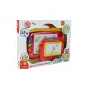 LEAN TOYS 2 magnētisko zīmēšanas dēļu komplekts ar zīmogiem - zils un dzeltens