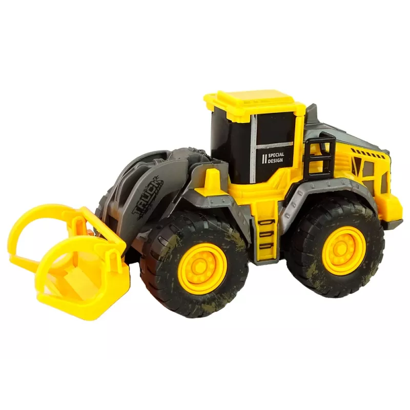 LEAN TOYS Celtniecības transportlīdzekļu komplekts 3 dzelteni modeļi