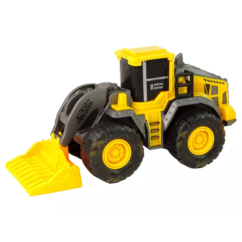 LEAN TOYS Celtniecības transportlīdzekļu komplekts 3 dzelteni modeļi
