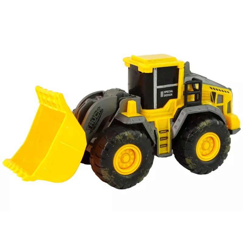 LEAN TOYS Celtniecības transportlīdzekļu komplekts 3 dzelteni modeļi