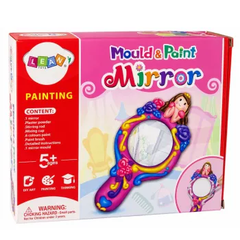 LEAN TOYS Radošo plastmasas spoguļveidņu un ģipša krāsu komplekts