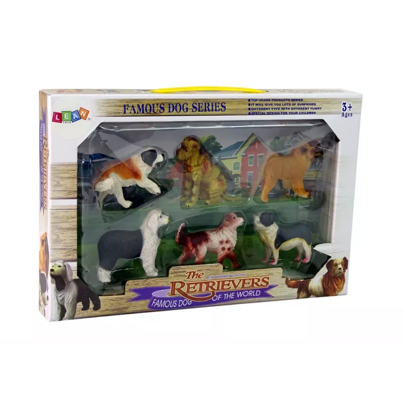 LEAN TOYS Suņu figūriņu komplekts 6 šķirnes