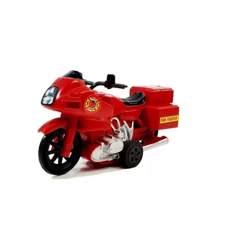 LEAN TOYS Ugunsdzēsēju transportlīdzekļu komplekts: Helikopters, Motocikls, Gaisma un Skaņa