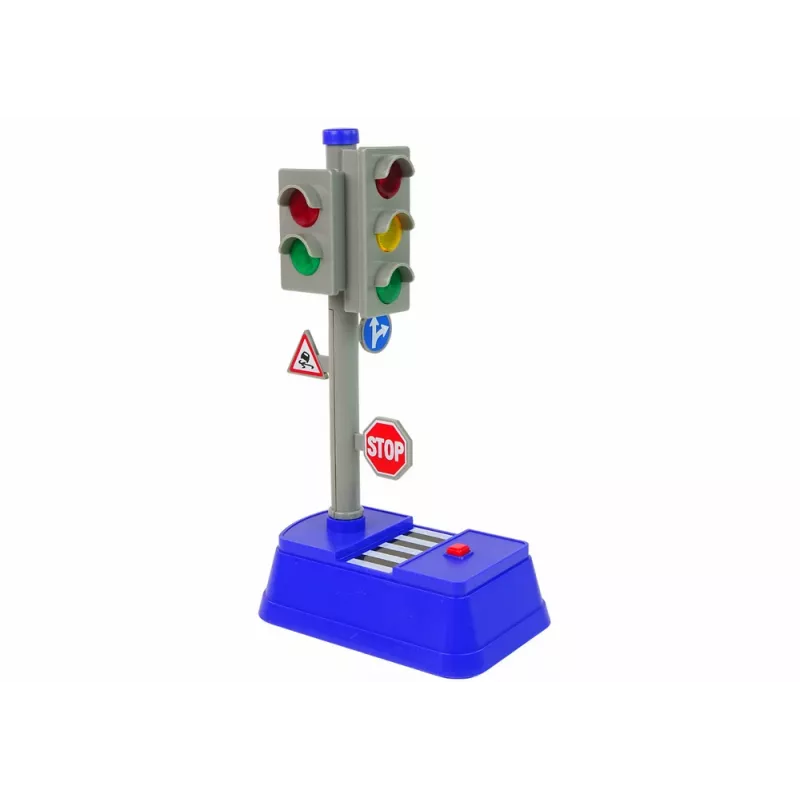 LEAN TOYS Ceļa zīmju komplekts ar gaismām un skaņām 23 cm