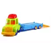 LEAN TOYS Transportlīdzekļu komplekts Policijas auto Ugunsdzēsēju auto Autotransporta piekabe Skrūvējami transportlīdzekļi
