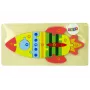 LEAN TOYS Koka puzļu komplekts Raķešu cipari