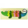 LEAN TOYS Koka puzļu komplekts Krokodila cipari