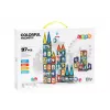 LEAN TOYS Slīdņu komplekts bumbiņām Magnētiskie bloki 168 gab.