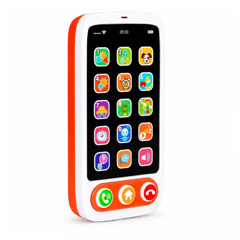 LEAN TOYS Smartphone Bērnu interaktīvā izglītojošā telefonrotaļlieta ar skaņām un gaismām