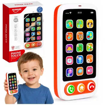 LEAN TOYS Smartphone Bērnu interaktīvā izglītojošā telefonrotaļlieta ar skaņām un gaismām