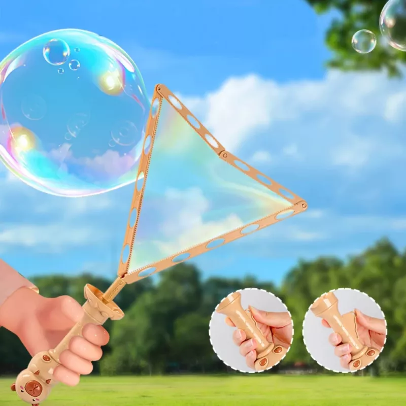 LEAN TOYS ziepju burbuļi liela izvelkama nūjiņa Kapibara 49,5 cm 100 ml