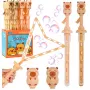 LEAN TOYS ziepju burbuļi liela izvelkama nūjiņa Kapibara 49,5 cm 100 ml