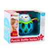 LEAN TOYS mīksta eža bumba ar grabulīti – sensorā rotaļlieta mazuļiem, zila
