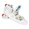 LEAN TOYS Space Mission Cosmos 4 Elements rotaļu komplekts – raķete, astronauts, roveris un karogs (4 gab., no 3 gadu vecuma)
