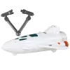 LEAN TOYS Space Mission Cosmos 4 Elements rotaļu komplekts – raķete, astronauts, roveris un karogs (4 gab., no 3 gadu vecuma)