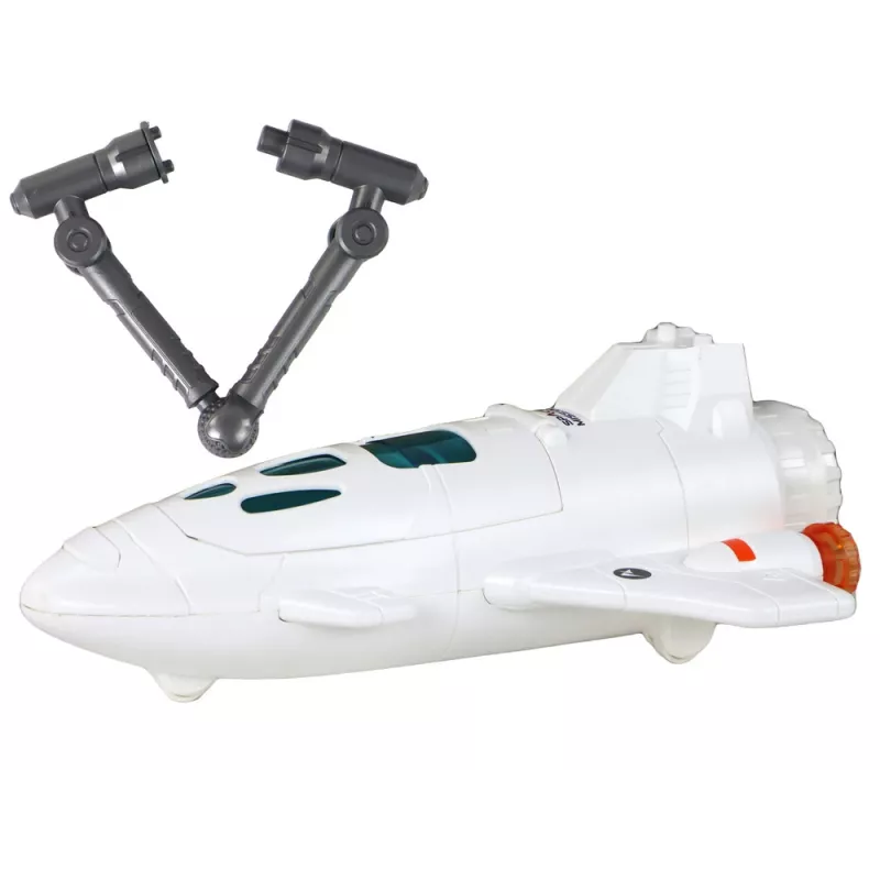 LEAN TOYS Space Mission Cosmos 4 Elements rotaļu komplekts – raķete, astronauts, roveris un karogs (4 gab., no 3 gadu vecuma)