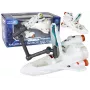 LEAN TOYS Space Mission Cosmos 4 Elements rotaļu komplekts – raķete, astronauts, roveris un karogs (4 gab., no 3 gadu vecuma)
