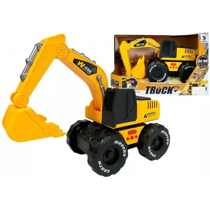 LEAN TOYS Spring Drive Excavator Sounds and Lights