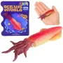 LEAN TOYS Kalmāra gumijas figūriņa, staipīga, reālistisks jūras dzīvnieks, 14 cm