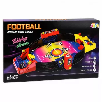 LEAN TOYS Galda futbola spēle 2 spēlētājiem – kompakts foosbols ar 18 spēlētājiem, tērauda stieņiem un rezultātu tablo